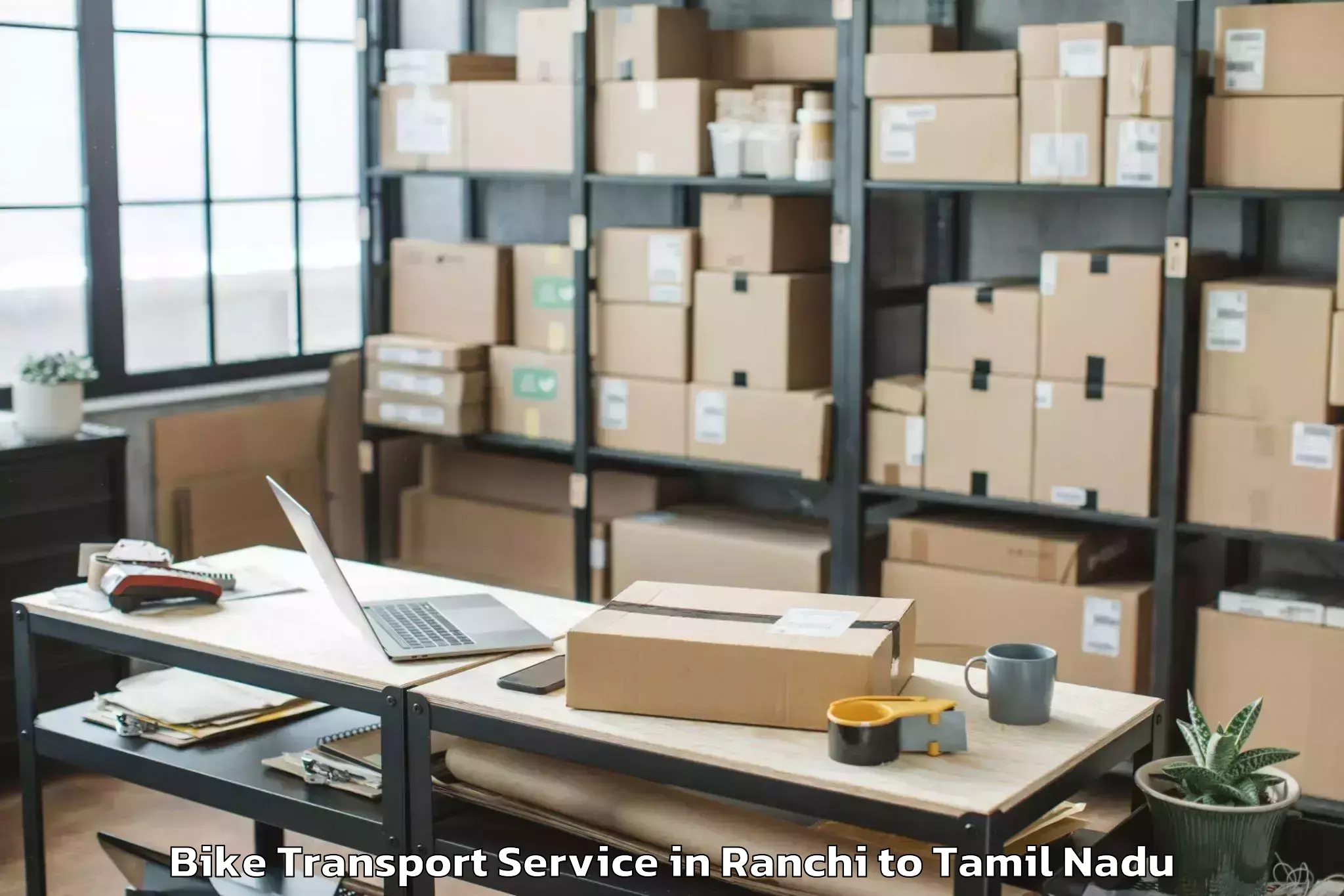 Affordable Ranchi to Vandavasi Bike Transport